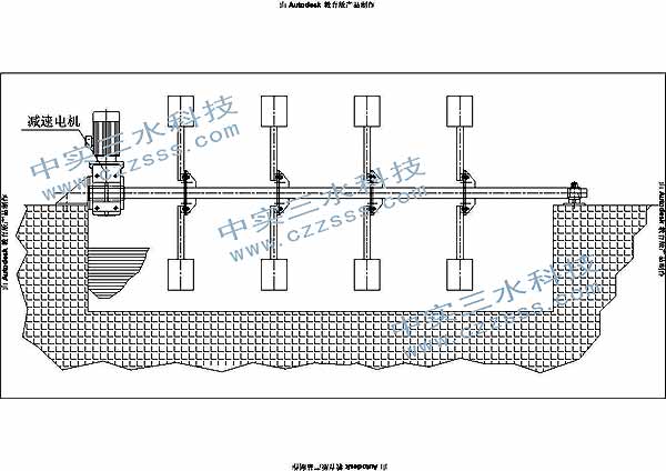 耙水攪拌機示意圖